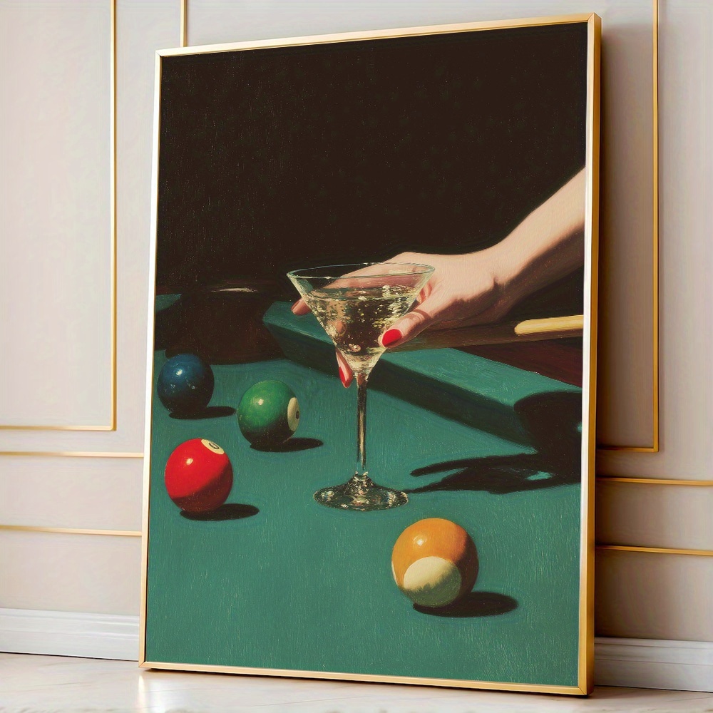 Office Furniture At Home - 1 affiche vintage de billard, impression