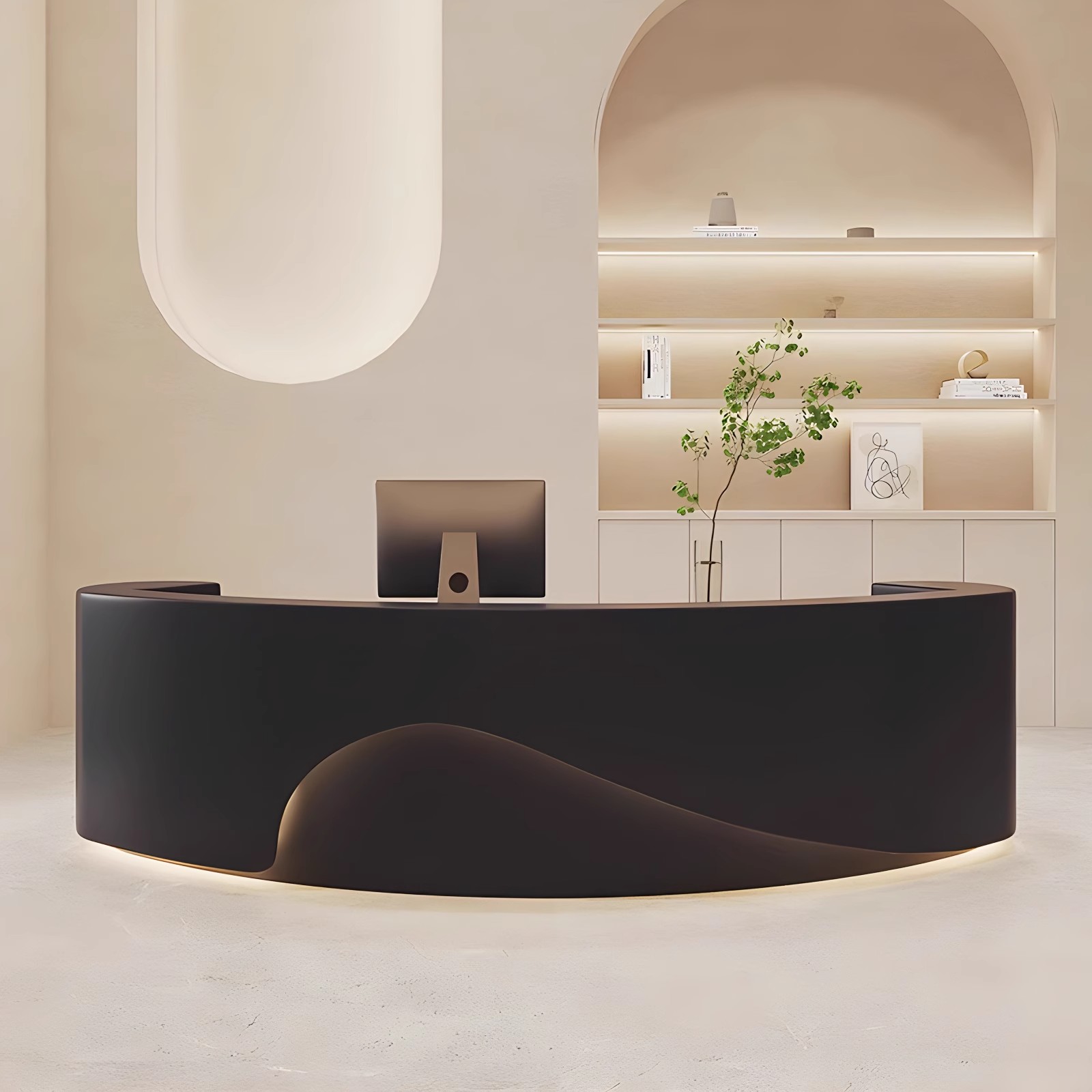 Office Furniture Used For Sale - Comptoir de réception noir pour bureau,