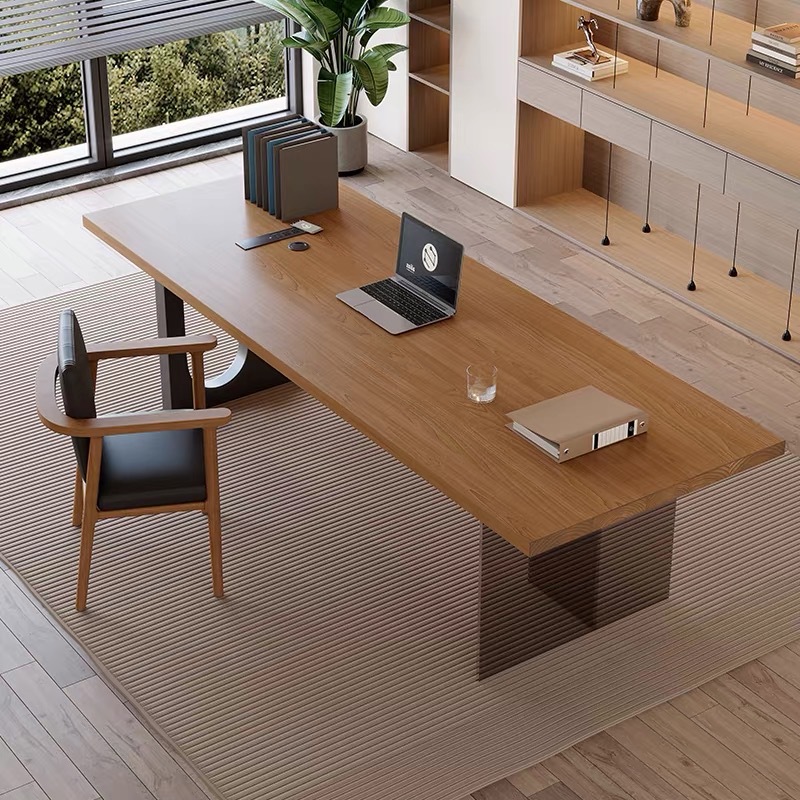 Office Furniture For Home - Bureau flottant en bois et acrylique
