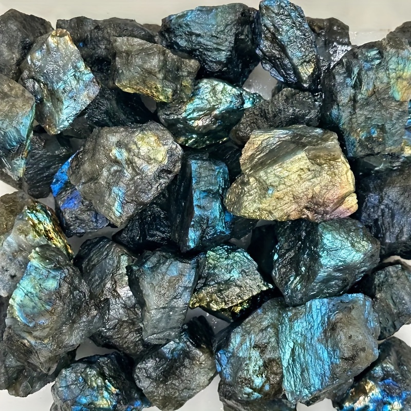 Office Furniture At Home - Pierre labradorite naturelle à texture rugueuse,