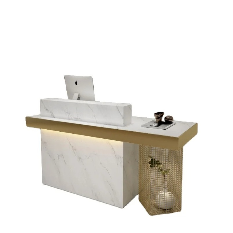 Office Furniture Used For Sale - Bureau de réception utilisé blanc, moderne,