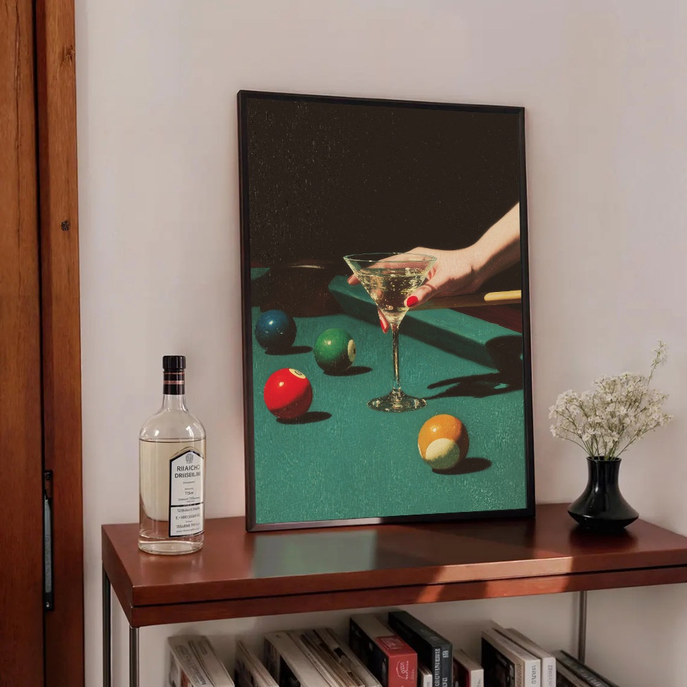 1 affiche vintage de billard,  - Office Furniture At Home avis et prix
