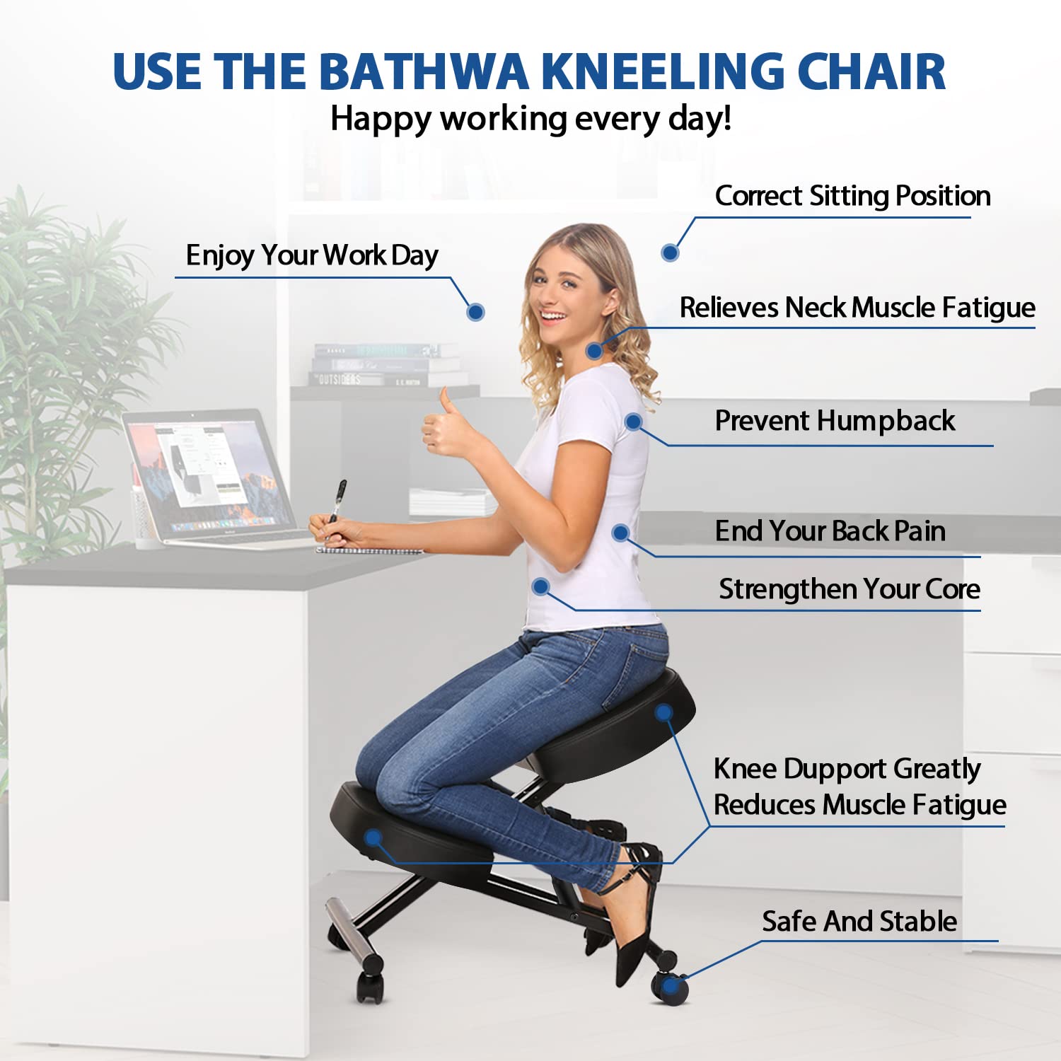 Chaise à genoux ergonomique po - Office Furniture For Home avis et prix